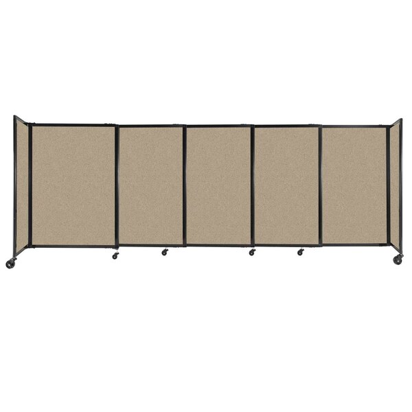 StraightWall Sliding Portable Partition 11'3" x 4' Rye Fabric